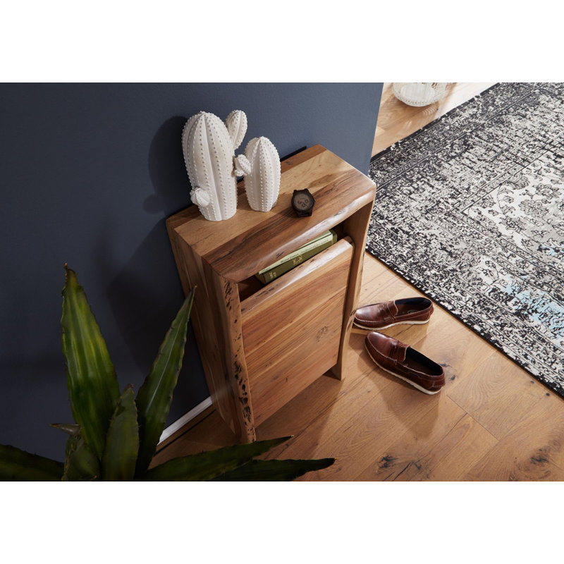 Pure Acacia Solid Wood Bathroom Cabinet, Ecru