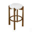 Ensemble de 2 tabourets de bar rembourrés d'intérieur en bois, parfaits pour les intérieurs modernes et classiques-2041970068