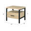 Table d'appoint en chêne et finition noire