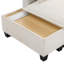 Canapé modulaire en U de 90 po Modern Canapé modulaire avec repose-pieds mobile, table basse avec appareils de chargement cachés pour le salon, blanc-1423446254