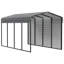 Abri d'auto en acier avec 1 ensemble de parois latérales, 10 x 20 x 9-100015461