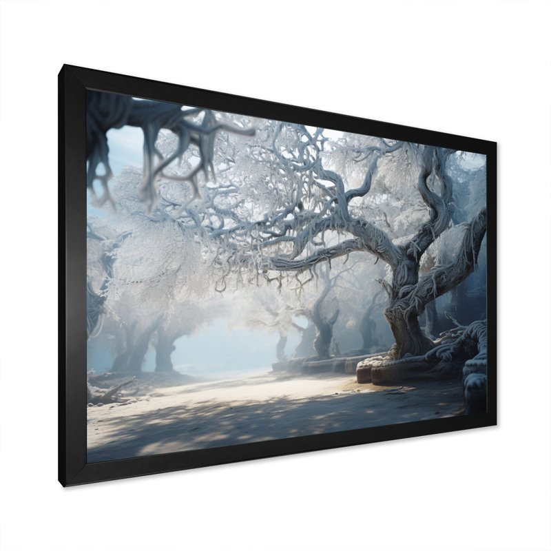 «Winter Frozen Tranquility I», reproduction, H 24 po x l 32 po x P 1 po, Cadre simple noir