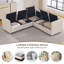 Canapé modulaire surdimensionné surdimensionné avec rangement caché, forme de L-131450158-131450166