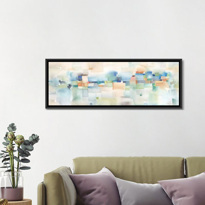 «Teal Abstract Horizontal», reproduction sur toile