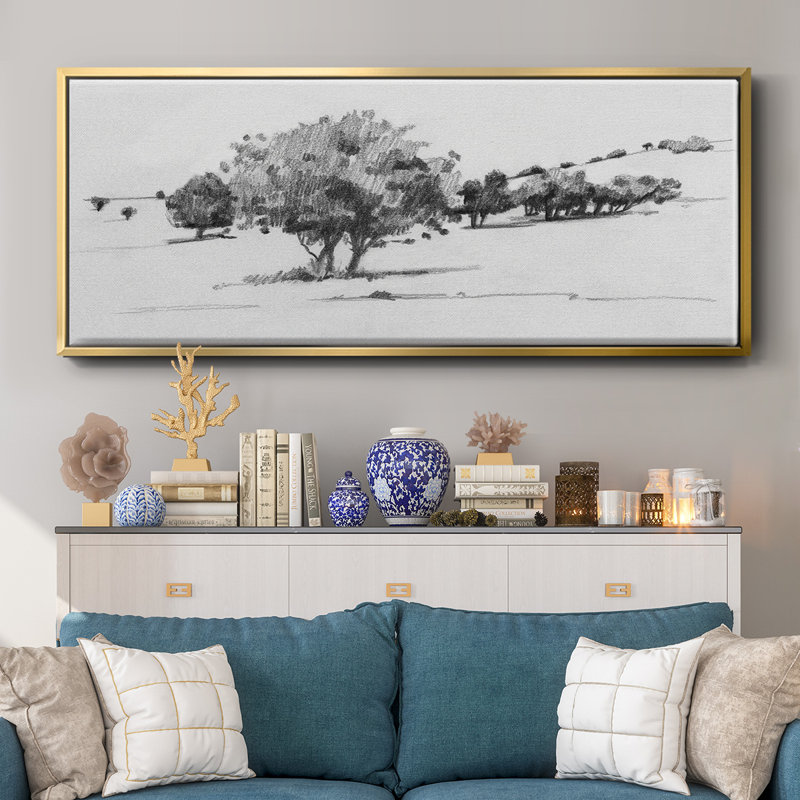 Treeline S croquis I - toile encadrée, H 8 po x l 20 po