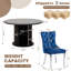 Ensemble de salle à manger 5 pièces pour 4 personnes Modern Glam-1892315704-1892316101