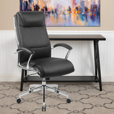 High Back Designer Smooth Upholstered Executive Swivel Office Chair