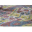 Wool Damask Area Rug in Black/Rust