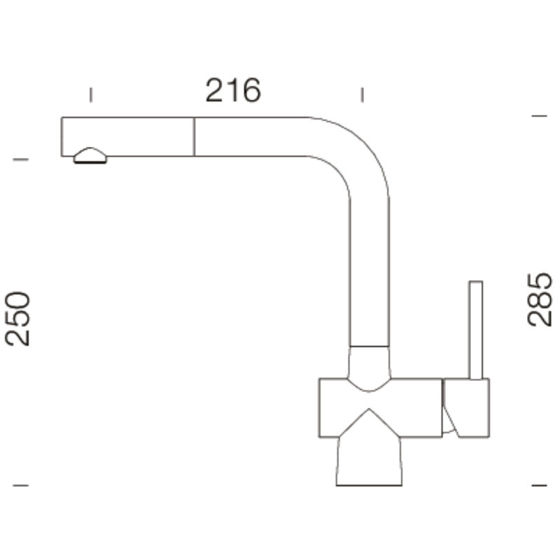 Schock Single Lever Monobloc Tap, Copper