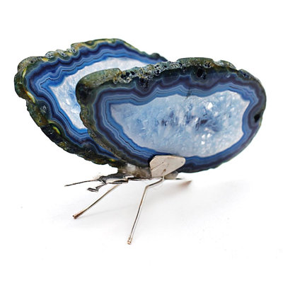 Desriee Agate Slice Butterfly Figurine