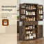 Garde-manger avec tiroir, 2 armoires, 6 tablettes réglables,-135963178