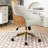 Genuine Leather Upholstered Office Chair-1751880202