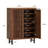 24 Pair Shoe Storage Cabinet with 2 Shutter Doors-668760906