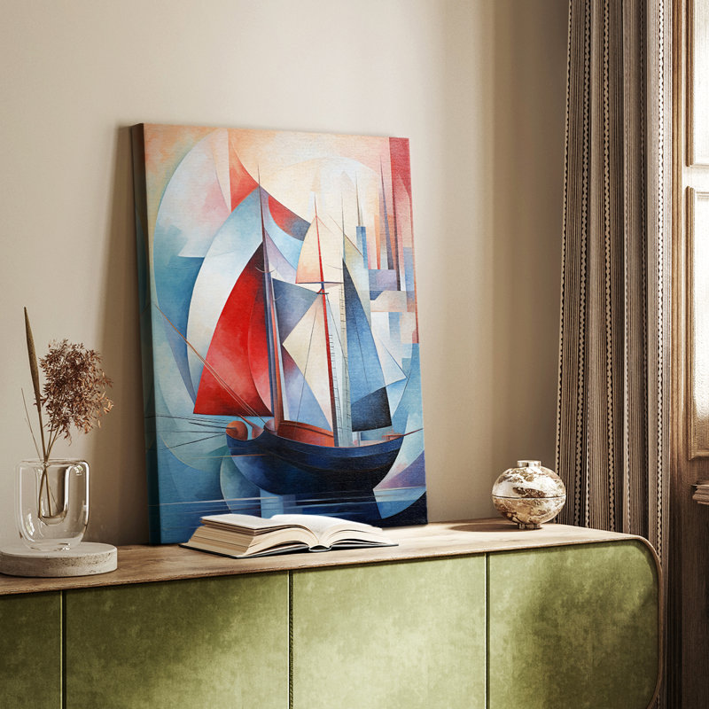 Série NAUTICAL CDI - Toile tendue avec châssis de qualité supérieure - Prêt à être accroché, H 48 po x l 32 po