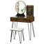 Ensemble de coiffeuse de 31,5 po de largeur avec tabouret et miroir-1895560009