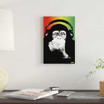 " Monkey Headphones Rasta I "