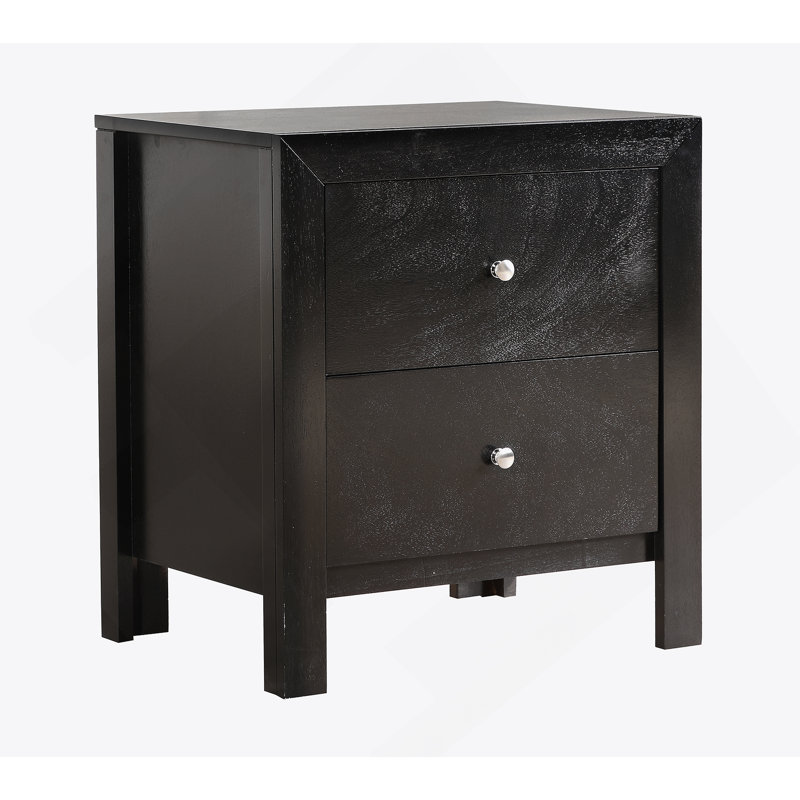 Table de chevet élégamment conçue en noir chic, Noir