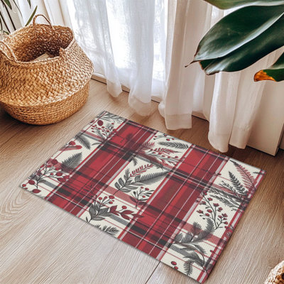 Warm Heritage Plaid Braided Rug