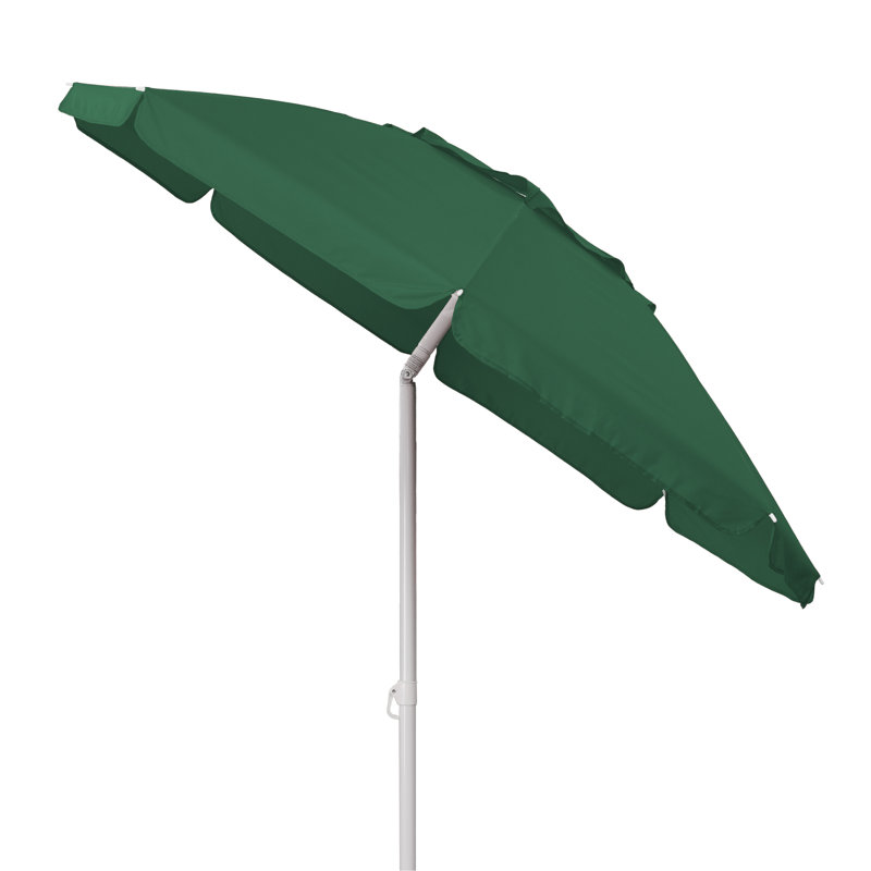 Chaise de plage avec parasol Edwin, Vert