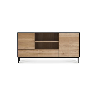 Nordic style simple modern wooden sideboard.