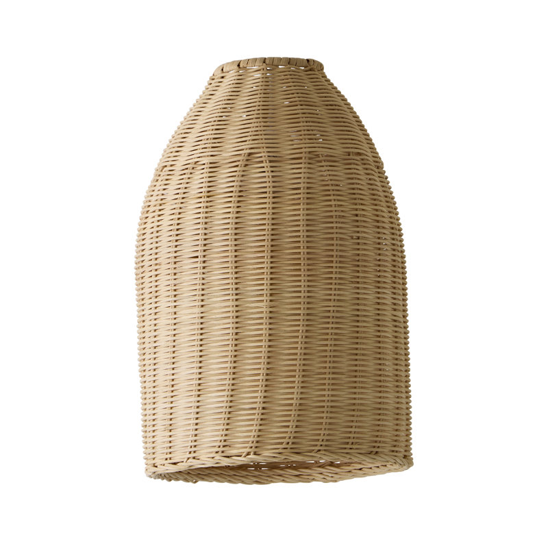 32cm H Bamboo Rattan Oval Pendant Shade ( Clip On ), Natural