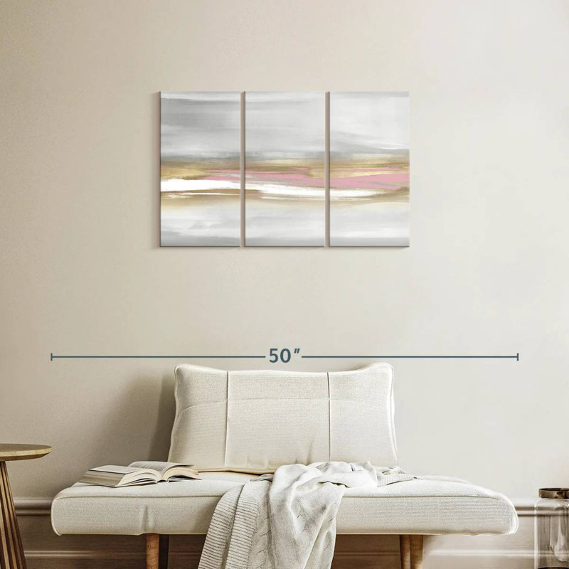 Avery Highlight Pink Blush I, 20" H x 33" W