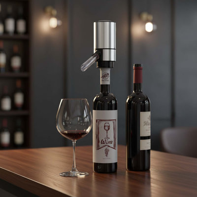 Rechargeable Electric Wine Gift Set With Aerator, Vacuum Stoppers, Foil Cutter, And Bottle Opener