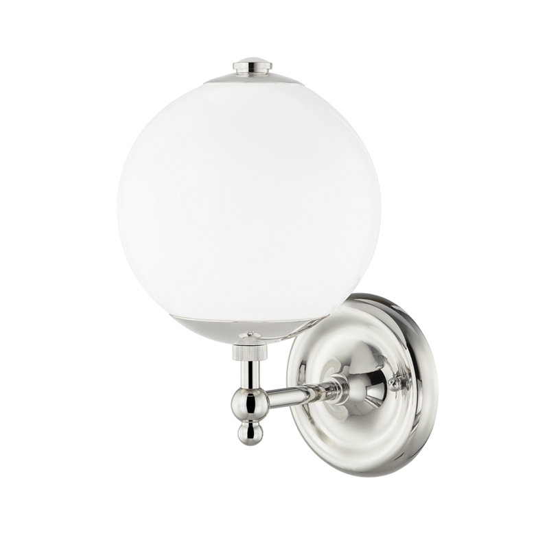 Applique à bras 1 lumière, Nickel poli