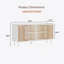 Armoire en bois massif de style Mid-Century avec porte coulissante rustique pour salon