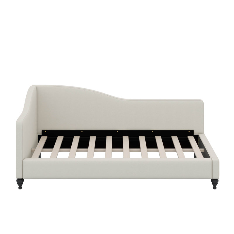 L-Shaped Linen Daybed, Twin, Beige