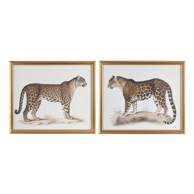 The Duel Cheetah Framed Graphic Wall Decor 2 Piece Set