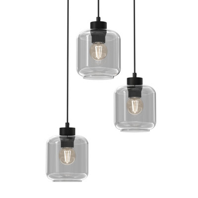 Sombra 3 - Light Matte Black Cluster Pendant