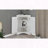 Triangle Corner Storage Cabinet with Adjustable Shelves - White-1927372791