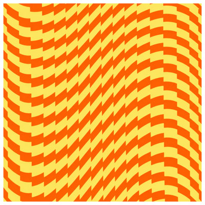 Édredon zigzag jaune orange