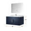Meuble-lavabo bleu marine 36 po Avec comptoir en marbre, robinet et miroir à DEL - meuble-lavabo comptoir x P 22 po, salle de bain supérieure-130431020