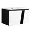 Meuble-lavabo moderne 32 po avec lavabo simple et armoire silencieuse à fermeture en douceur, lavabo mural chic, style contemporain