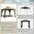 10x12 FT Outdoor Patio Gazebo, Heavy Duty Gazebos, Soft Top Gazebo with Metal Frame, Arched Roof Canopy, Mosquito Nets & Privacy Enclosures