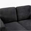 Modern Chaise Lounge Sofa Bed 53.5" Upholstered Sofa Couch Free-Combined Sofa Chaise With Dual-Layer Armrests For Living Room, Black-1812530671