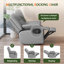 Fauteuil inclinable manuel berçant pivotant de 34 po de largeur avec accoudoirs réglables-55318884