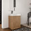 Meuble-lavabo autoportant 24 po Quarnar avec 2 portes et comptoir en résine blanche (non assemblé)