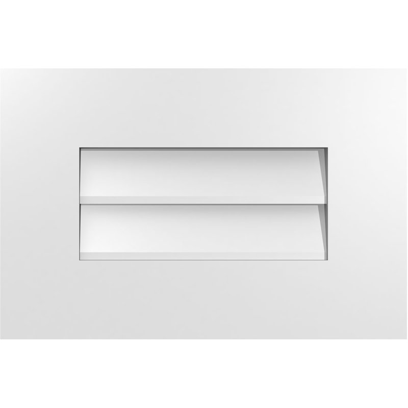 Vent à pignon rectangulaire en uréthane non-fonctionnel, H 12 po x l 18 po x P 1 po