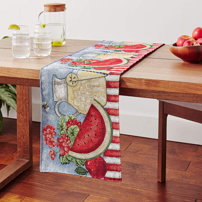 Chemin de table tapisserie tissé boisson à fruits limonade Jaron