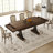 71-Inch Rectangular Dining Table with Two Drawers, Wooden Kitchen Table w/Large Tabletop & Sturdy Frame, Large Dining Table for 6-8 with Double Pedestal, for Dining Room, Office-367522707