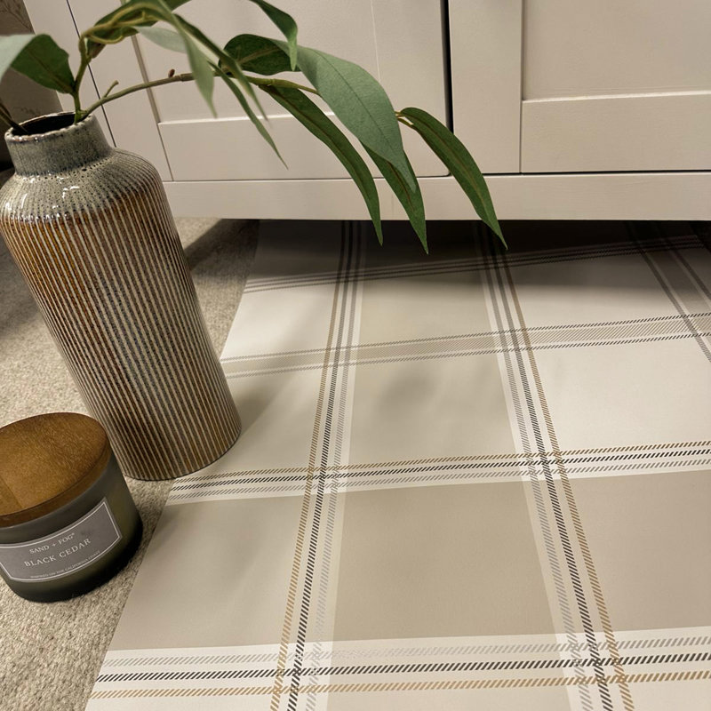 Braxton Check Wallpaper, Beige