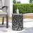Outdoor Metal End Table - Large, Modern Iron Cut Frame With Ravishing Floral Decoration, Powder-Coated For Durability, No Assembly, Black, 13.7W X 13.7D 17.96H Large Table, Design Style, Frame,-1010920899