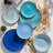 18-Piece Hand-Painted Blue Mix & Match Dinnerware Set for 6, Terracotta with Dot Motif, Includes Dinner Plates, Dessert Plates & Soup Bowls-61534168