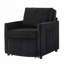 Fauteuil-lit en chenille convertible avec dossier réglable à 5 positions, poches latérales et panier de rangement, fauteuil-lit escamotable-1571845554