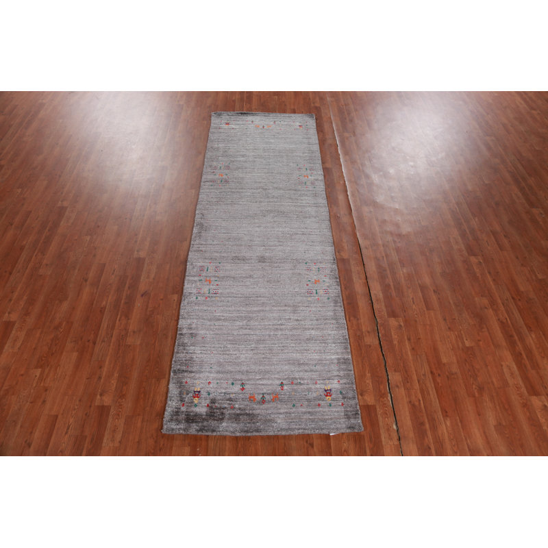 Tapis tribal gris Gabbeh 3 x 10