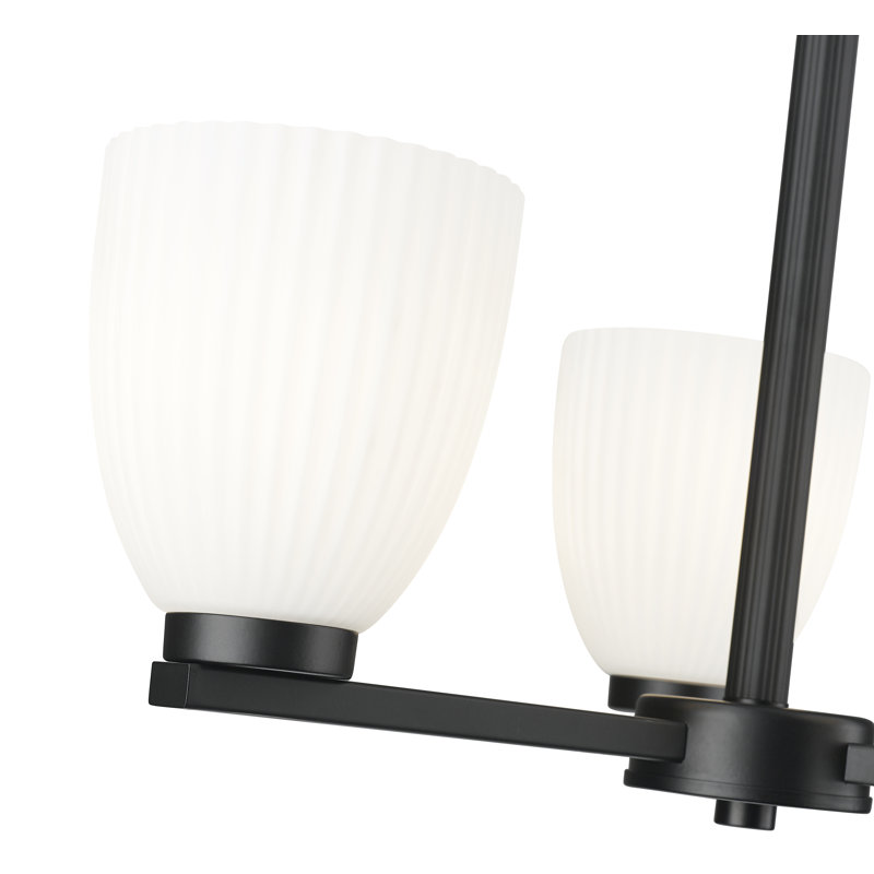 Mateo Modern Chandelier, Matte Black, 3 Lights, 21.25" H x 19.25" W x 19.25" D