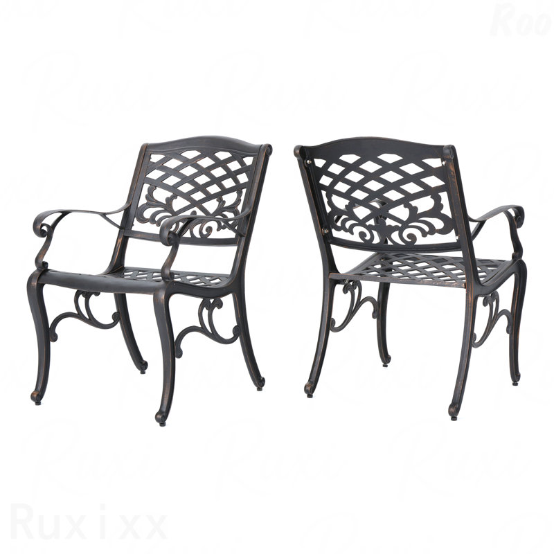 Ensemble de fauteuils de patio 2 pièces, Cuivre